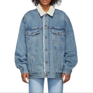 Levis shearling denim jacket